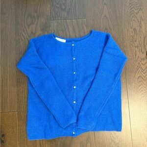 NWT Sezane Gaspard Azure Blue Cardigan